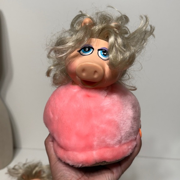 Jim Henson Vintage Muppets Miss Piggy Plush Slippers Adult Rare Never Worn - Picture 9 of 17